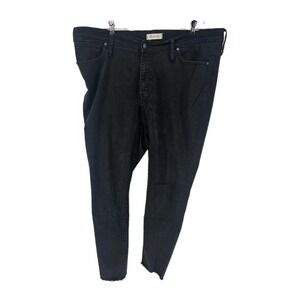 Madewell Womens Plus Size 36 Black Skinny Jeans‎ 9 Inch Rise Stretch Denim